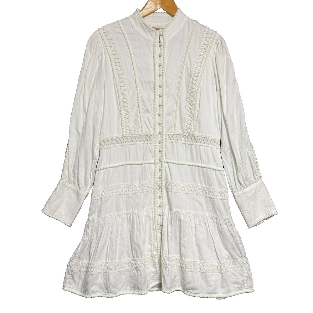 Forever That Girl Mini Dress S Prairie Victorian Revival Boho Eyelet Shabby Chic